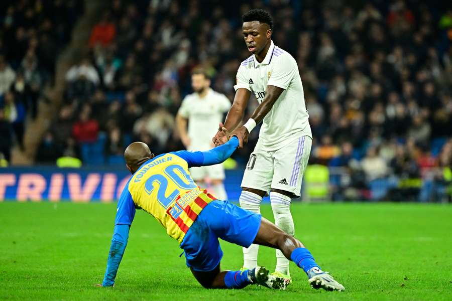 Vinicius fue el protagonista del partido ante el Valencia