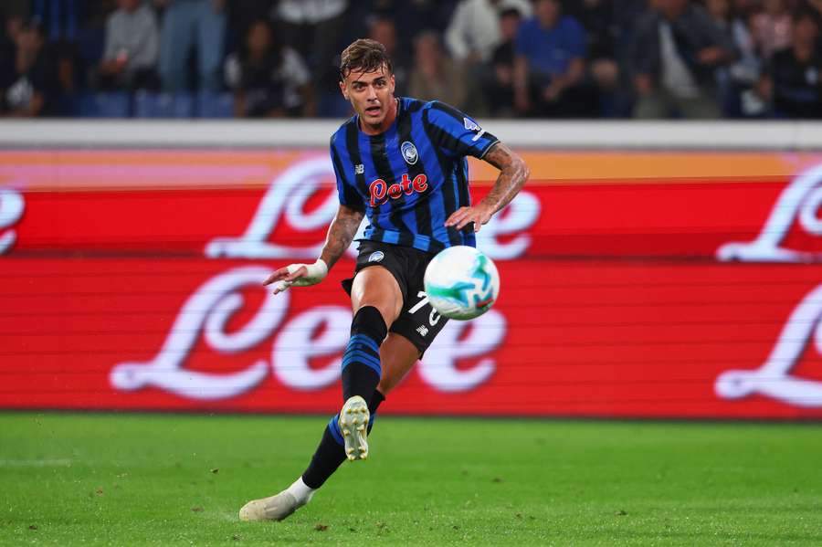 Daniel Maldini con la maglia dell'Atalanta