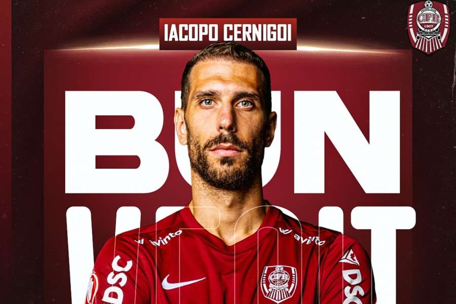 Iacopo Cernigoi, noul atacant al echipei CFR Cluj