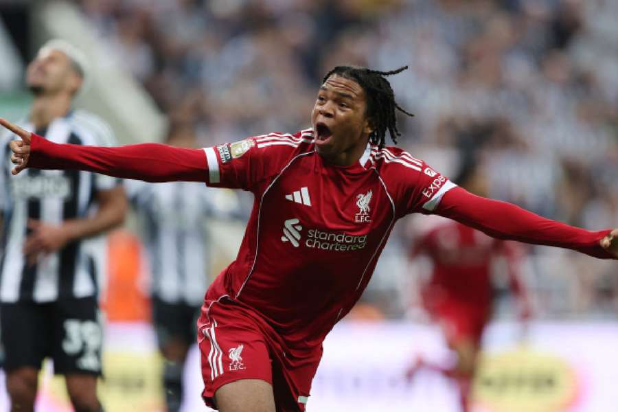 Rio Ngumoha celebrates goal