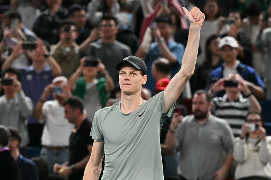 Jannik Sinner nach dem Zweisatz-Sieg gegen Djokovic