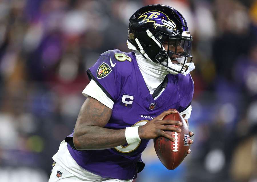 Lamar Jackson looks downfield during 2025 AFC Wild Card matchup against the Pittsburgh Steelers Lamar Jackson looks downfield during 2025 AFC Wild Card matchup against the Pittsburgh Steelers