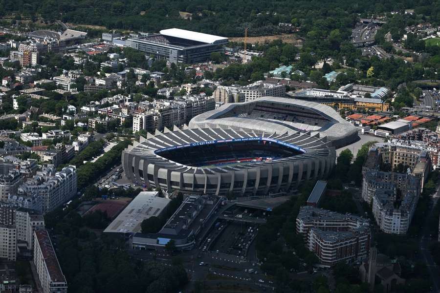 Le Parc des Princes vu du ciel (1er juin 2022).