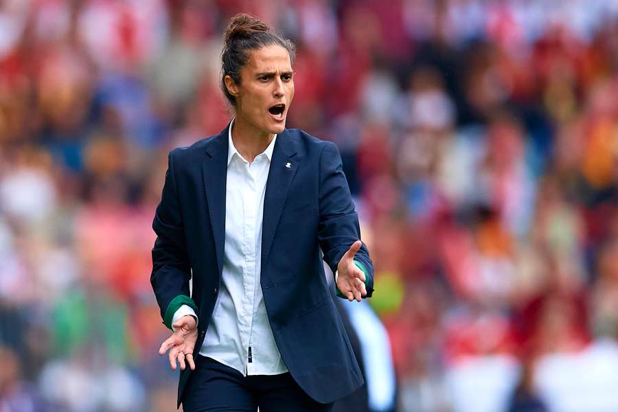Montse Tomé, durante la final de la Eurocopa ante Inglaterra