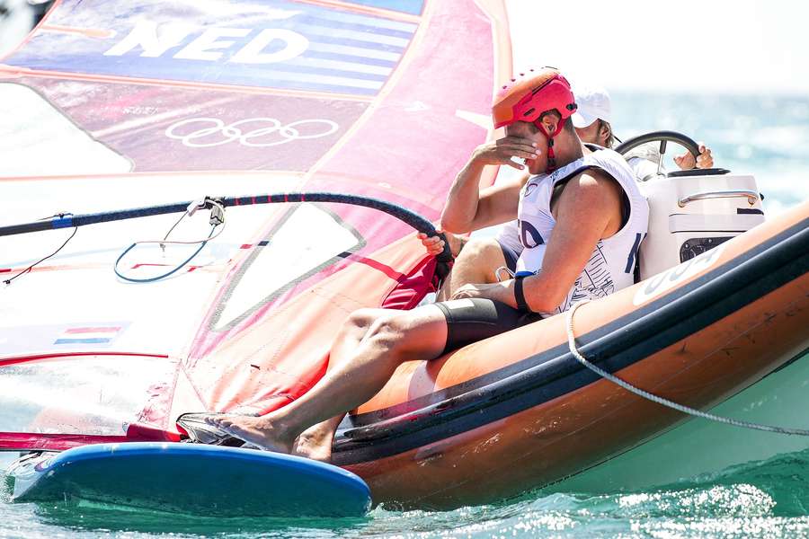 Luuc van Opzeeland baalde na zijn derde plaats in de finale van de iQFoil-klasse