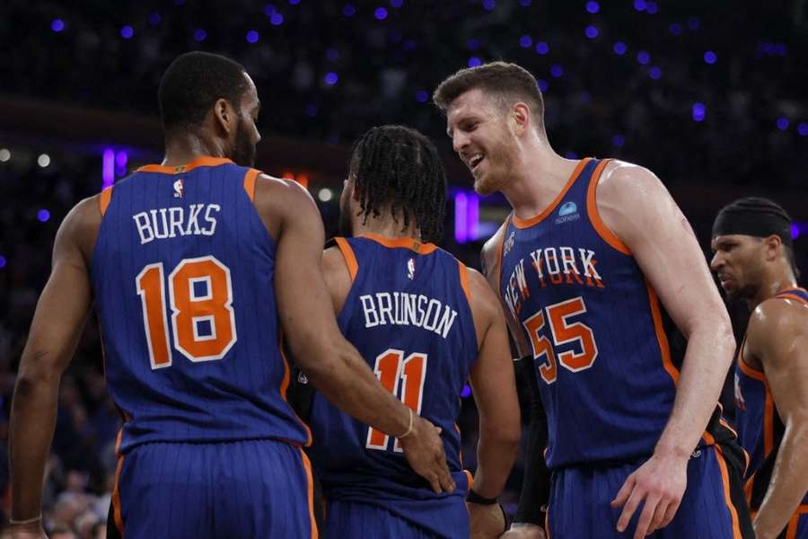 Les Knicks, satisfaits de leur performance.