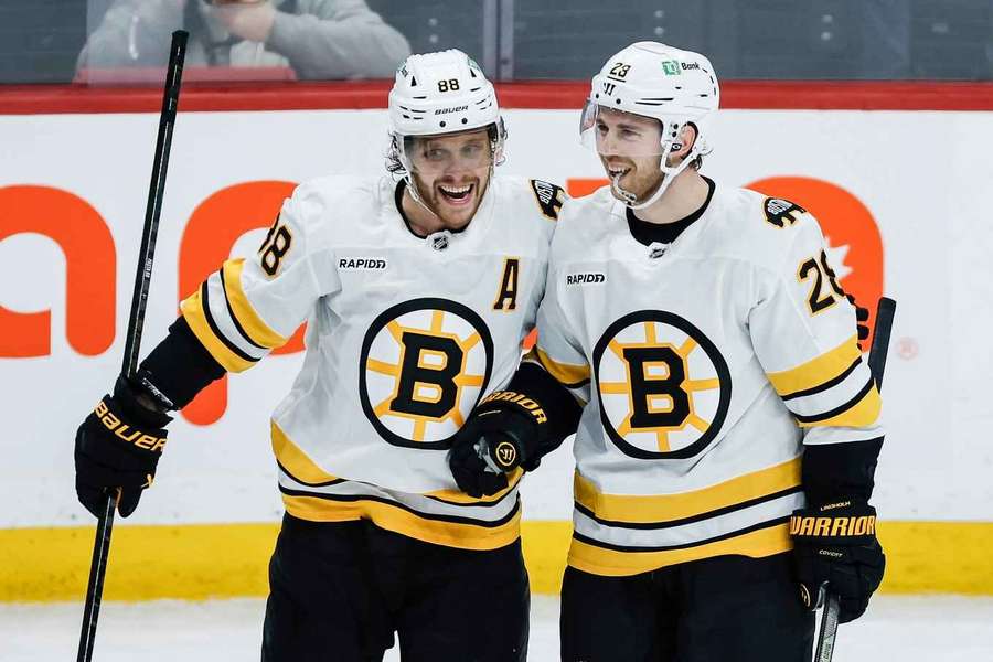 Pastrňák si připsal dvě asistence.