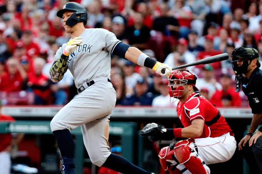 Judge pushed the Yankees over Reds with a 7-4 victory
