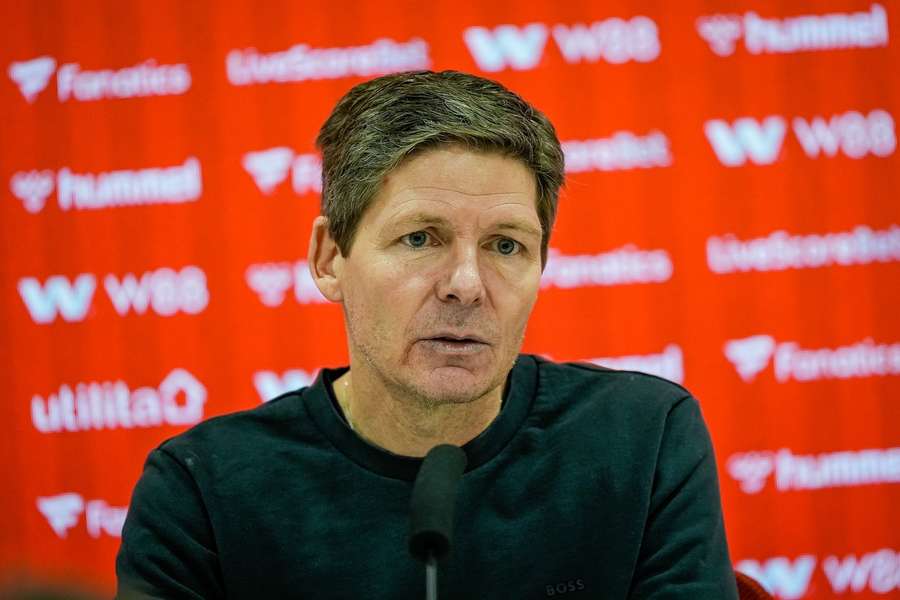 Crystal Palace manager Oliver Glasner in the manager post-match press conference 