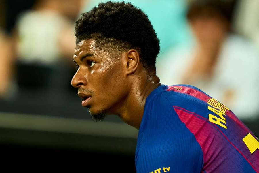 Marcus Rashford fez 14 golos e 14 assistências em 49 jogos pelo Barcelona Marcus Rashford fez 14 golos e 14 assistências em 49 jogos pelo Barcelona