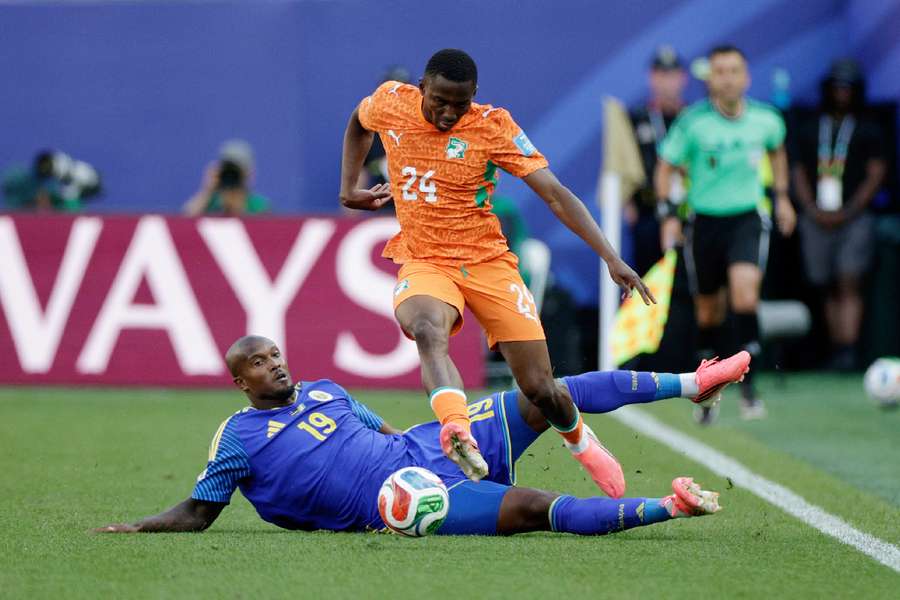 Bazoumana Toure in action for Ivory Coast