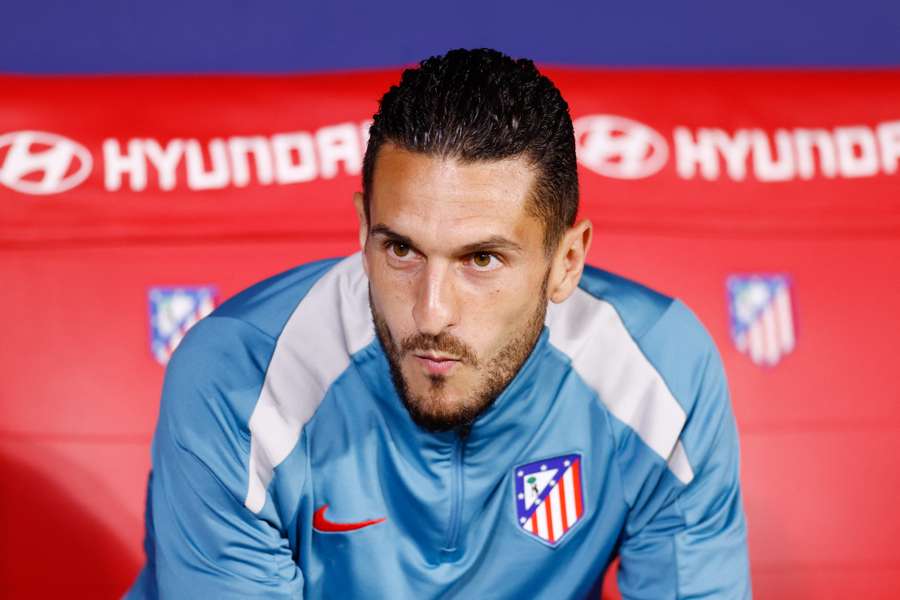 Koke sur le banc de l'Atlético.