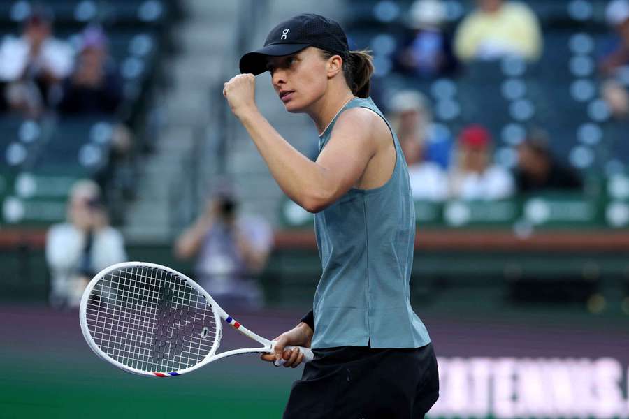 Swiatek à Indian Wells ce mercredi.