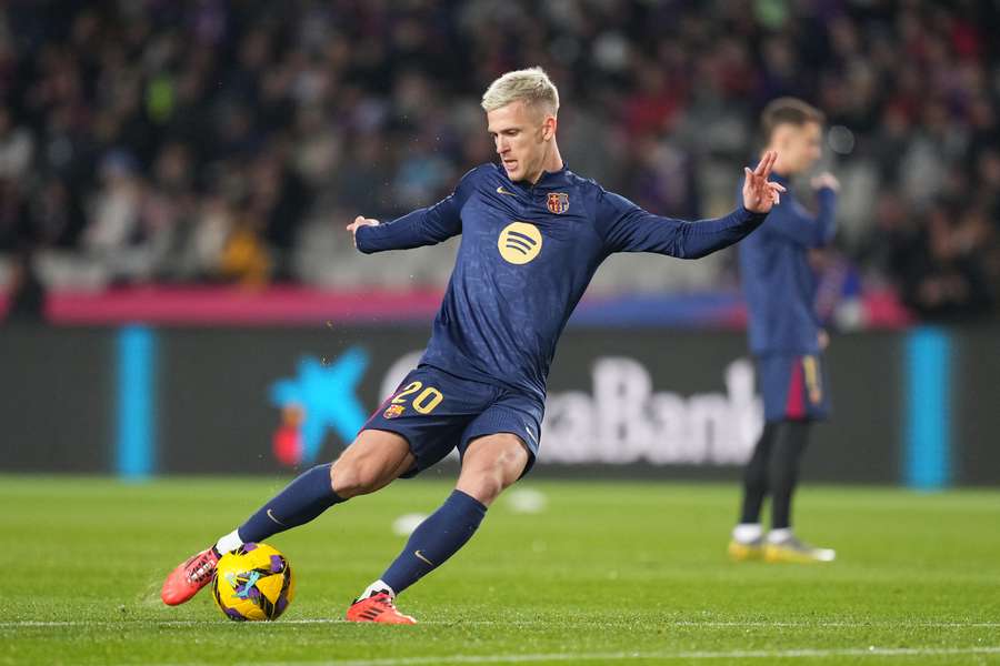 Dani Olmo, con el Barça