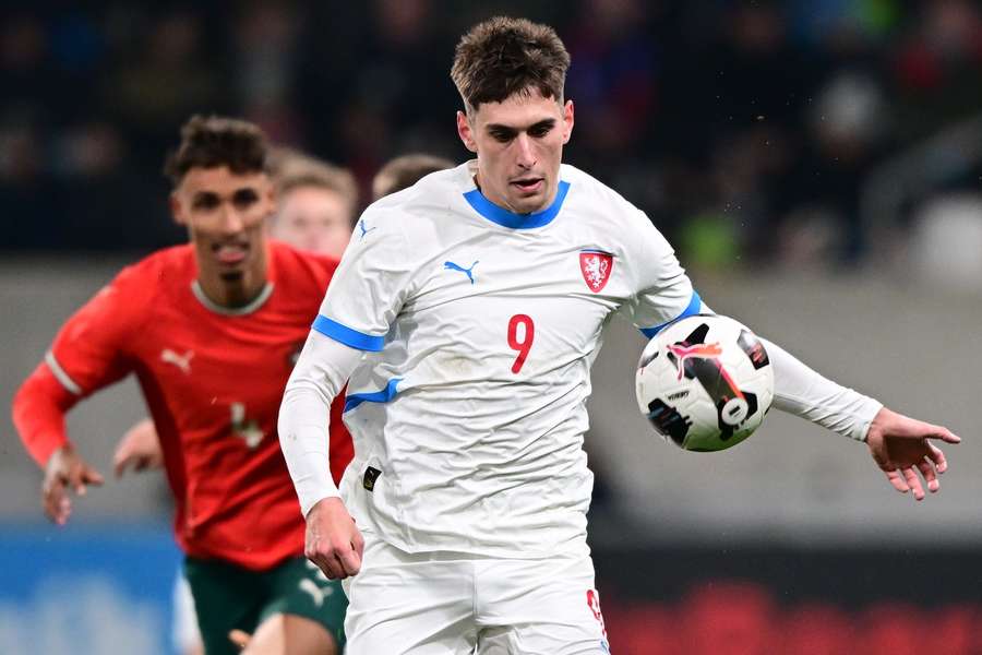 Matyáš Vojta v reprezentačním dresu.