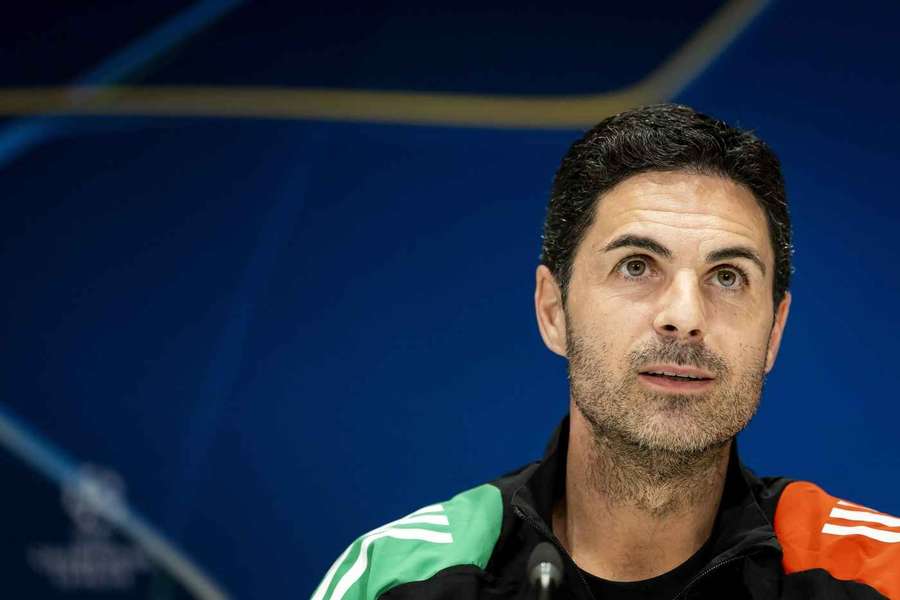 Arteta during his press conference