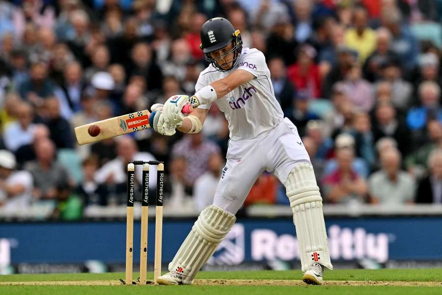 Ollie Pope in action for England