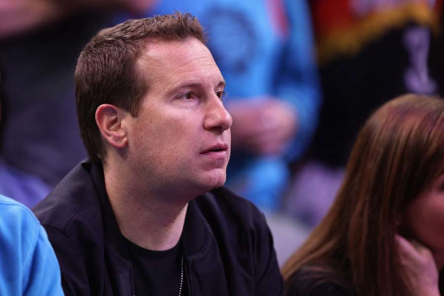 Phoenix Suns owner Mat Ishbia watching on during a Suns vs. Thunder matchup