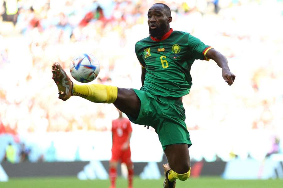 Moumi Ngamaleu in action for Cameroon