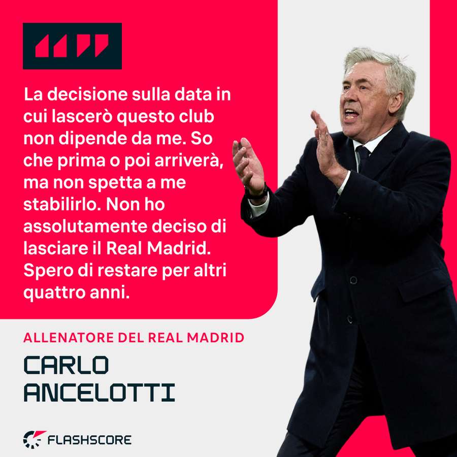 Le dichiarazioni di Ancelotti.