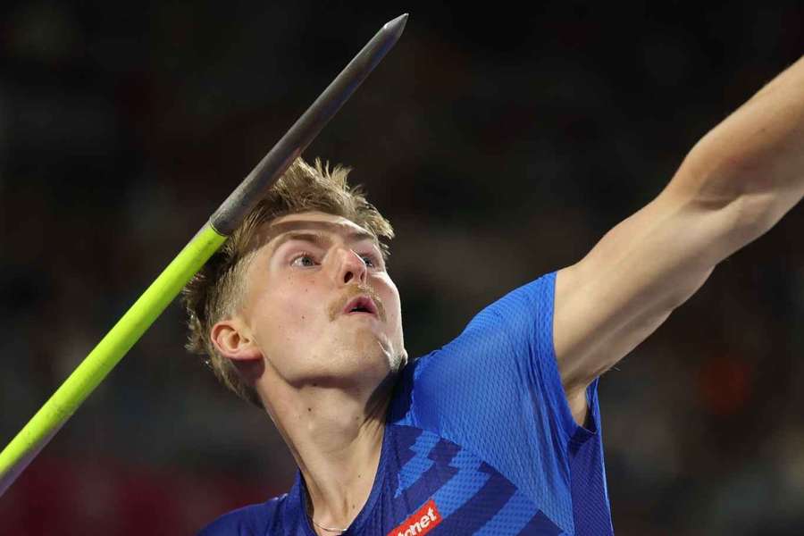 Topi Parviainen in action in the javelin final
