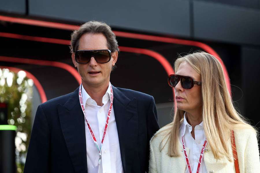 John Elkann e Lavinia Borromeo lo scorso 6 settembre all'Autodromo di Monza John Elkann e Lavinia Borromeo lo scorso 6 settembre all'Autodromo di Monza