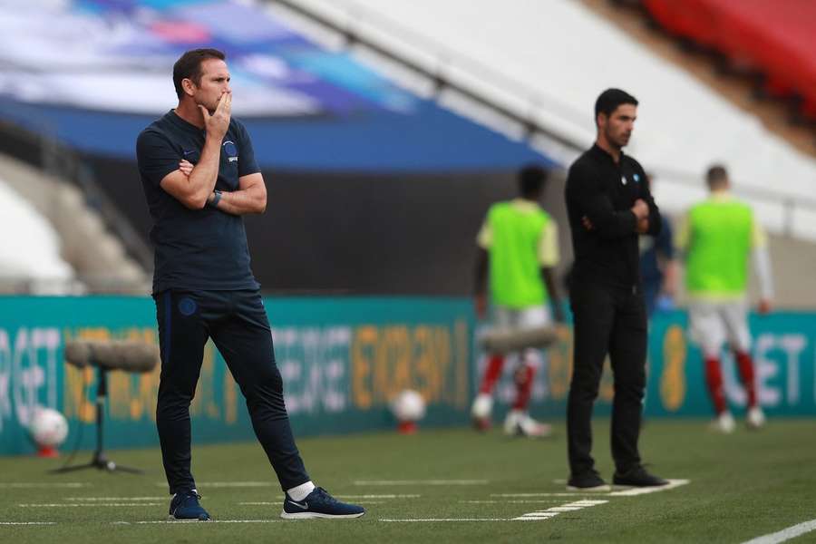 Frank Lampard (left) and Mikel Arteta during a previous encounter between Arsenal and Chelsea Frank Lampard (left) and Mikel Arteta during a previous encounter between Arsenal and Chelsea