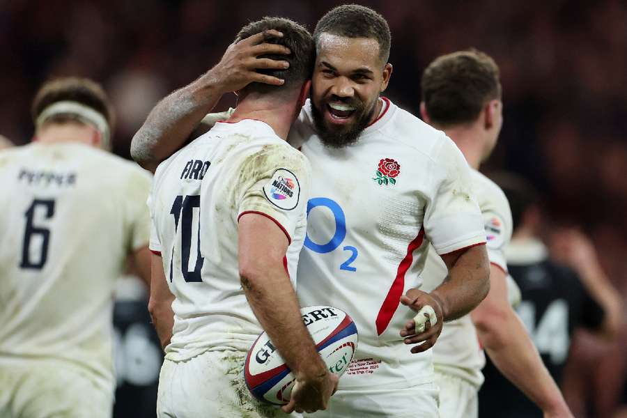 George Ford celebrates try George Ford celebrates try