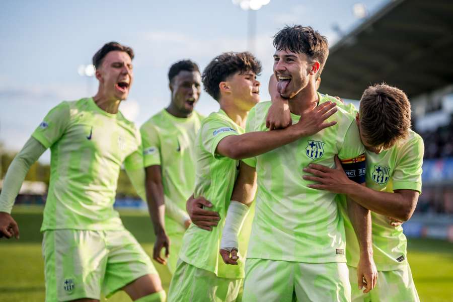 Hugo Alba, máximo goleador y capitán del Barça juvenil