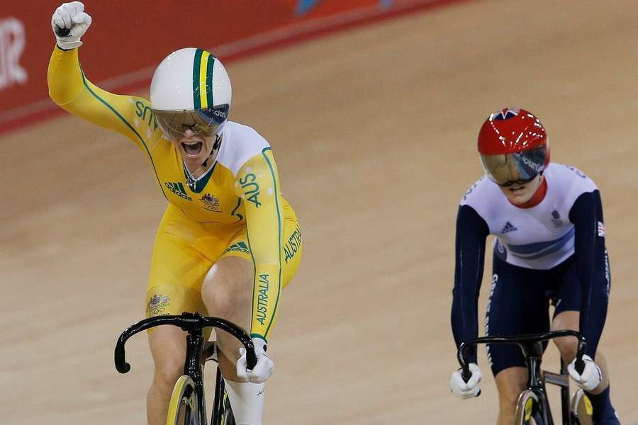 Meares (left) was awarded gold in the sprint at the London 2012 Olympics