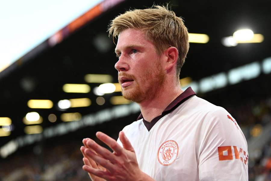 Kevin De Bruyne was injured during Man City's first match of the season against Burnley