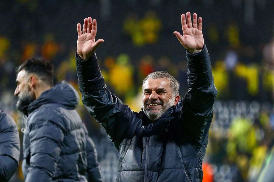 Tottenham Hotspur Ange Ange manager celebrates after the second Europa League semi -final match against Bodo/Glimt Tottenham Hotspur Ange Ange manager celebrates after the second Europa League semi -final match against Bodo/Glimt