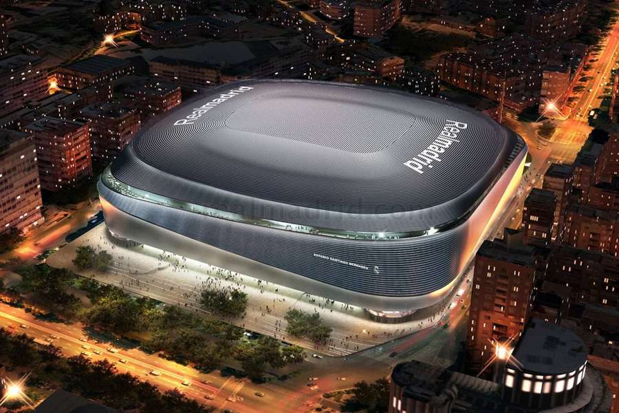 Recreación del Santiago Bernabéu, una vez finalizadas las obras