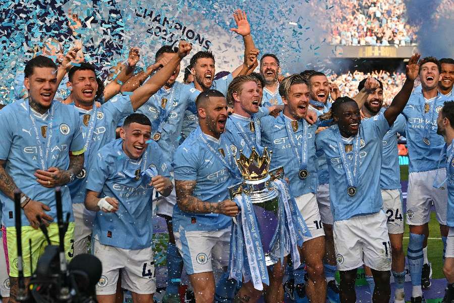 A festa do Manchester City, campeão inglês pela 10ª vez em sua história