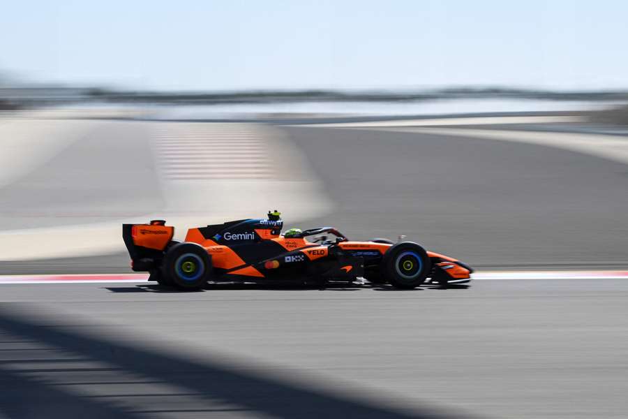 McLaren's Lando Norris during preseason testing in Bahrain