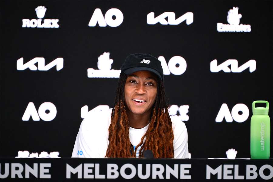 Gauff en conférence de presse ce mardi.