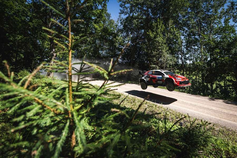 Sami Pajari em ação no Rali da Estónia Sami Pajari em ação no Rali da Estónia