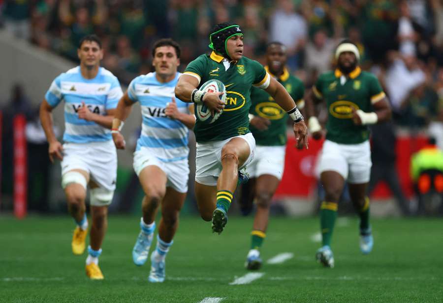 South Africa's Cheslin Kolbe in action