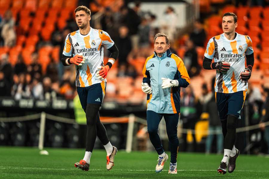 Fran González, Luis Llopis y Andriy Lunin