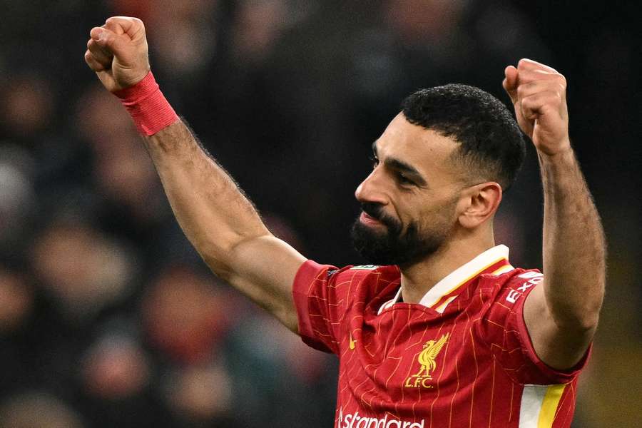 Mohamed Salah fez um dos gols do Liverpool na goleada