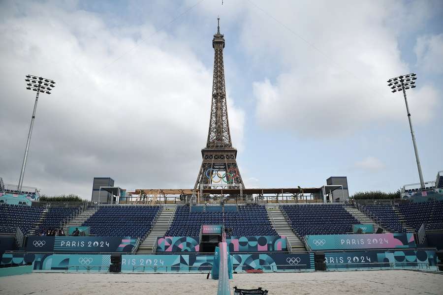 Im Eiffelturm Stadion sollen die Beachvolleyball-Wettbewerbe stattfinden