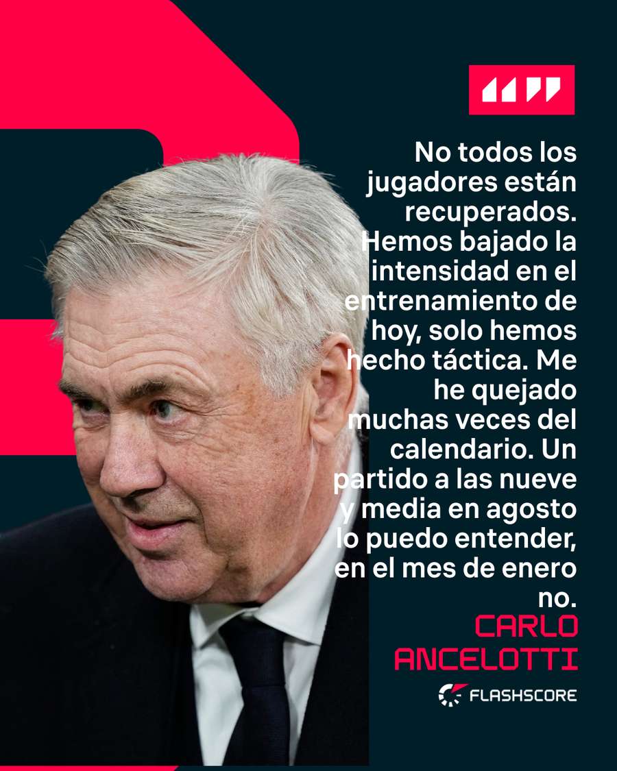 Carlo Ancelotti, sobre el calendario Carlo Ancelotti, sobre el calendario