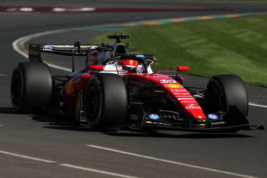 Leclerc durant les essais libres 2 ce vendredi.