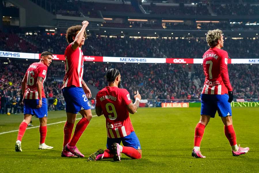 Atlético Madrid viert de winnende treffer tegen Rayo Vallecano