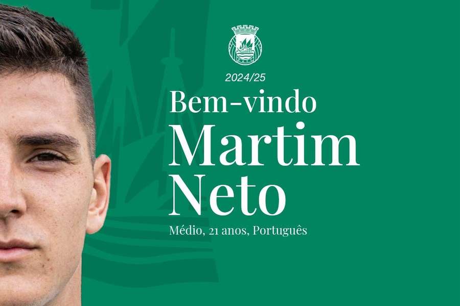 Martim Neto emprestado ao Rio Ave