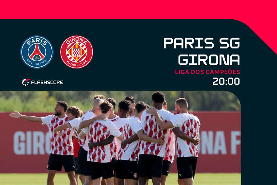 Girona e PSG defrontam-se na Liga dos Campeões