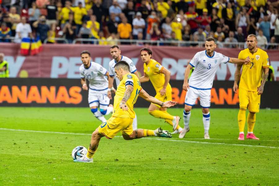 În preliminariile pentru Euro 2024, România a învins Kosovo pe Arena Națională cu 2-0