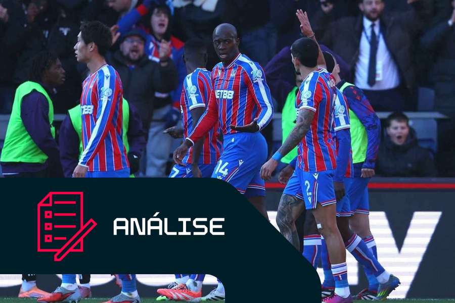 Jean-Philippe Mateta, do Crystal Palace, durante o jogo frente ao Manchester United