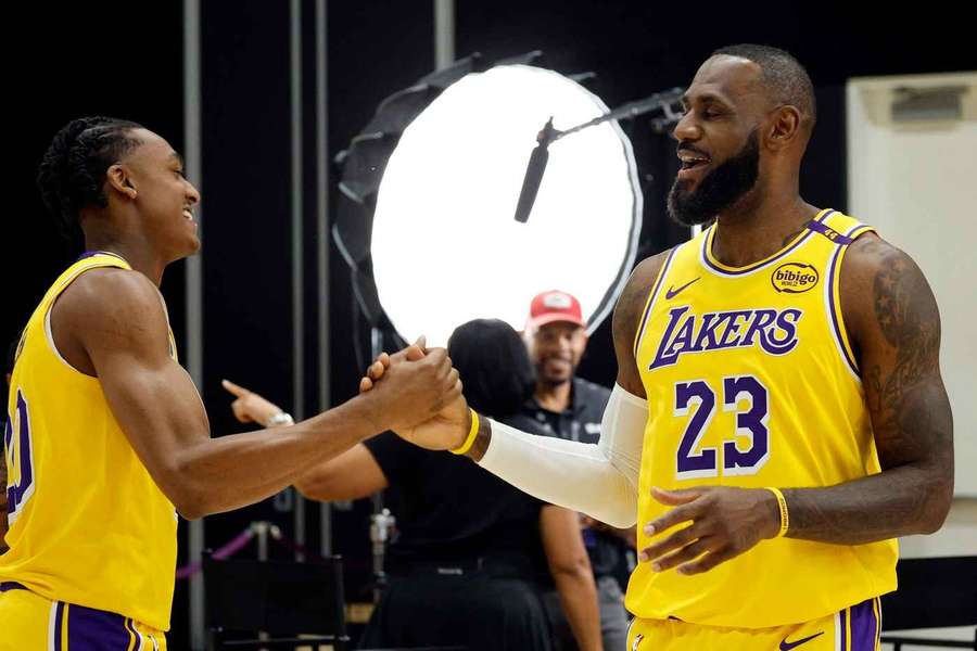 LeBron e o seu filho Bronny