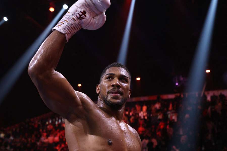 Anthony Joshua tras su victoria frente a Otto Wallin en 2023